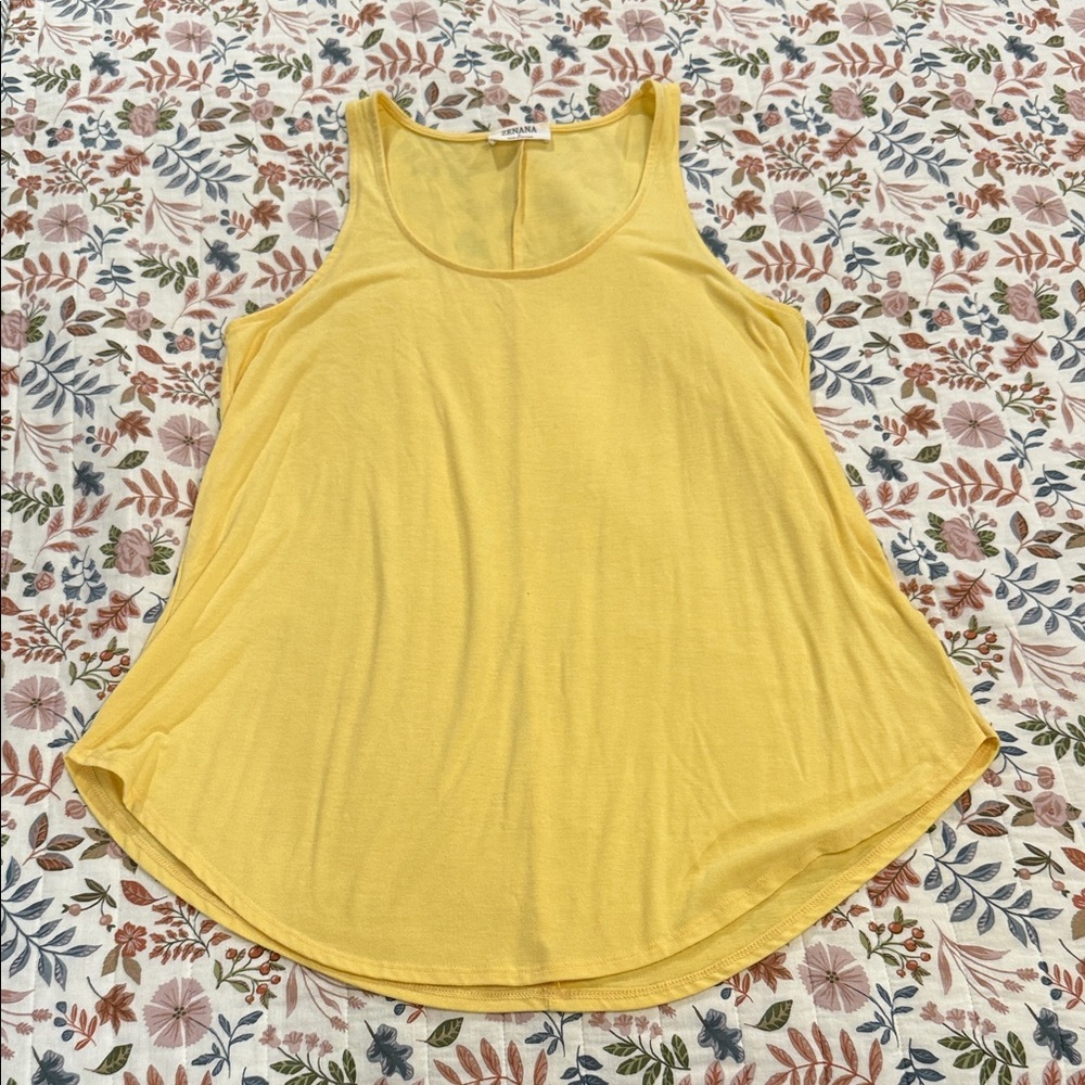 Zenana Sunny Yellow Tank Top